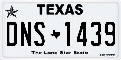 TX license plate DNS1439