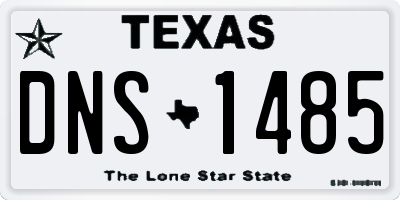 TX license plate DNS1485