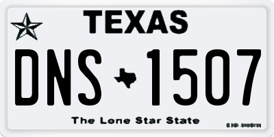 TX license plate DNS1507