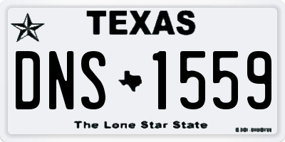 TX license plate DNS1559