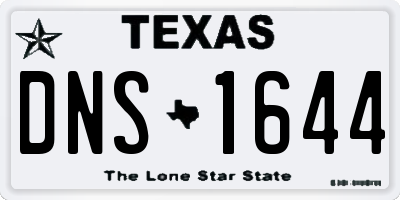 TX license plate DNS1644
