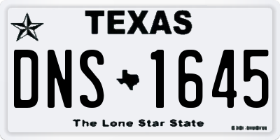 TX license plate DNS1645