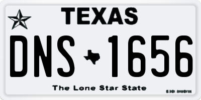 TX license plate DNS1656