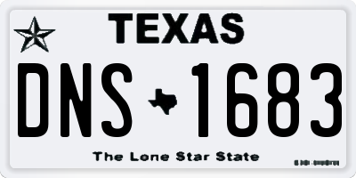 TX license plate DNS1683
