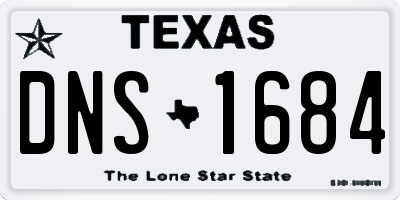 TX license plate DNS1684