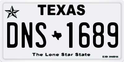 TX license plate DNS1689