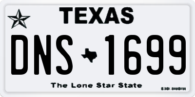 TX license plate DNS1699