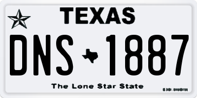 TX license plate DNS1887