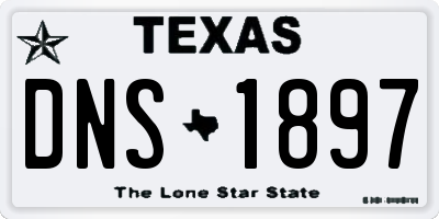 TX license plate DNS1897