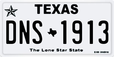 TX license plate DNS1913