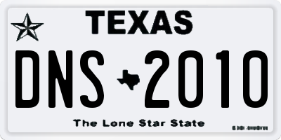 TX license plate DNS2010