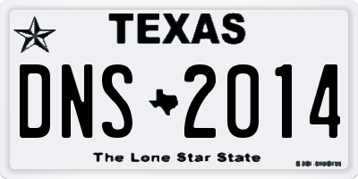 TX license plate DNS2014