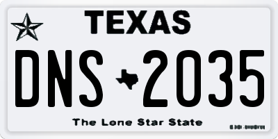 TX license plate DNS2035