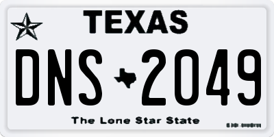 TX license plate DNS2049