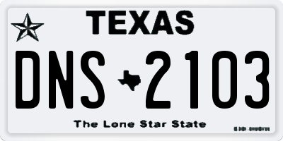 TX license plate DNS2103