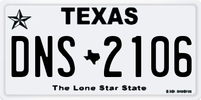 TX license plate DNS2106