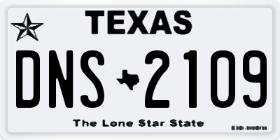 TX license plate DNS2109