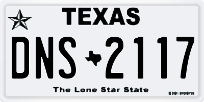 TX license plate DNS2117