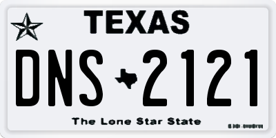 TX license plate DNS2121