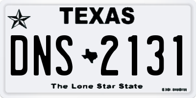 TX license plate DNS2131