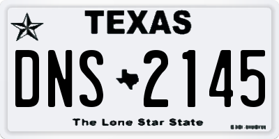 TX license plate DNS2145