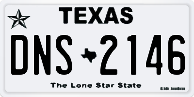 TX license plate DNS2146