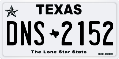 TX license plate DNS2152