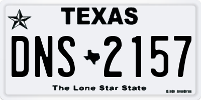 TX license plate DNS2157