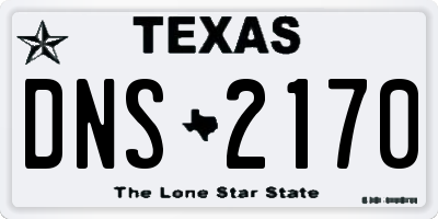 TX license plate DNS2170