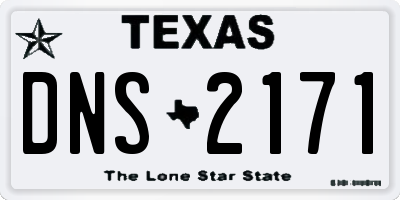 TX license plate DNS2171