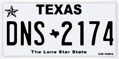 TX license plate DNS2174