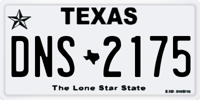 TX license plate DNS2175