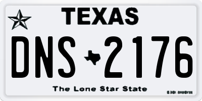 TX license plate DNS2176
