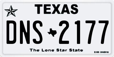 TX license plate DNS2177