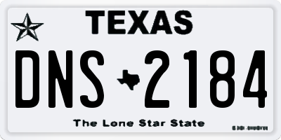TX license plate DNS2184