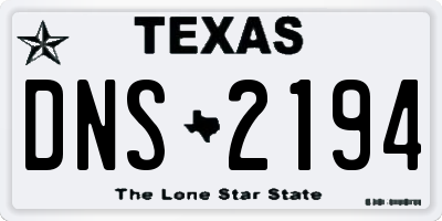TX license plate DNS2194