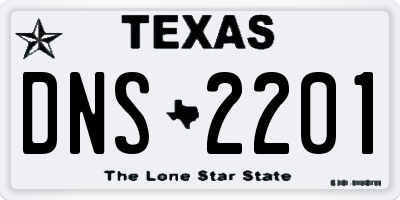 TX license plate DNS2201