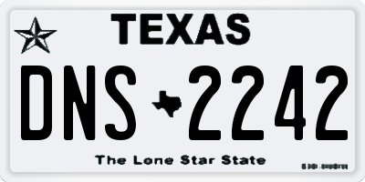 TX license plate DNS2242