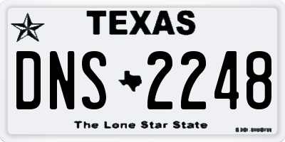 TX license plate DNS2248