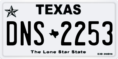 TX license plate DNS2253