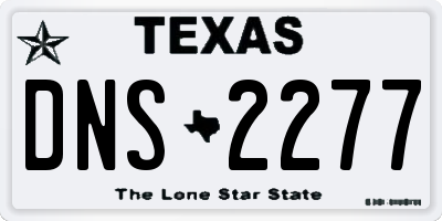 TX license plate DNS2277