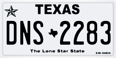 TX license plate DNS2283