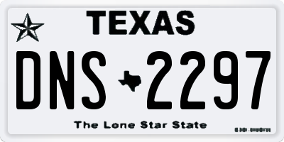 TX license plate DNS2297