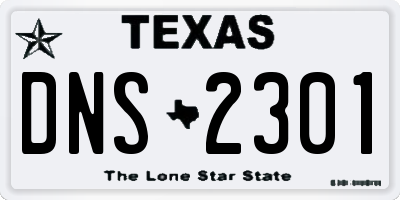 TX license plate DNS2301