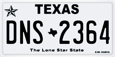 TX license plate DNS2364