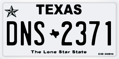 TX license plate DNS2371