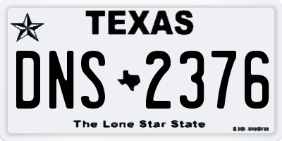 TX license plate DNS2376