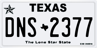 TX license plate DNS2377