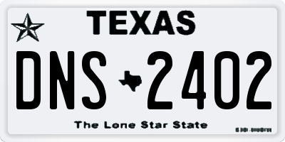 TX license plate DNS2402