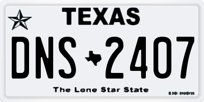 TX license plate DNS2407
